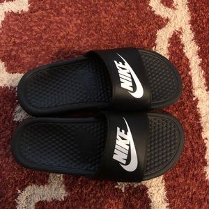 Nike black slides